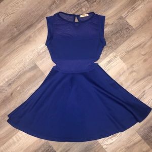 Skater dress royal blue